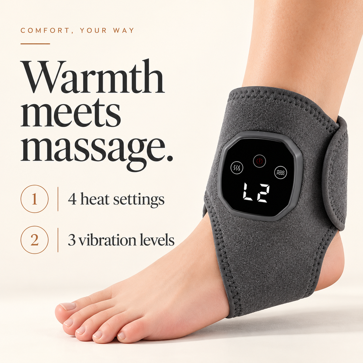 Cordless Heated Foot & Ankle Massager Wrap